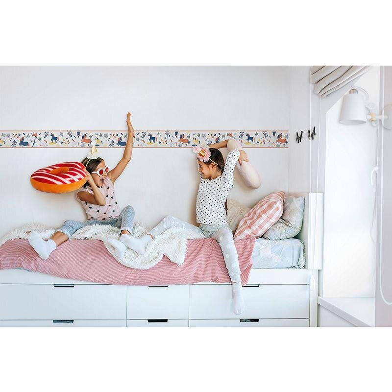 Bordüre Blau, Braun, Greige Marburg Vlies (1040004)