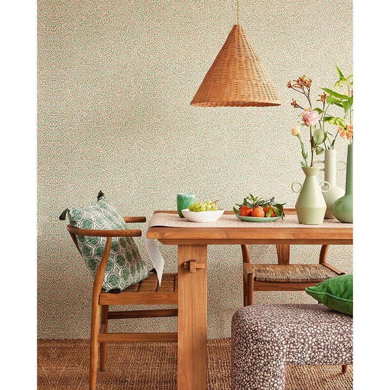 Tapete Greige, Grün, Rosa, Rose Eijffinger Vliestapete (1039773)