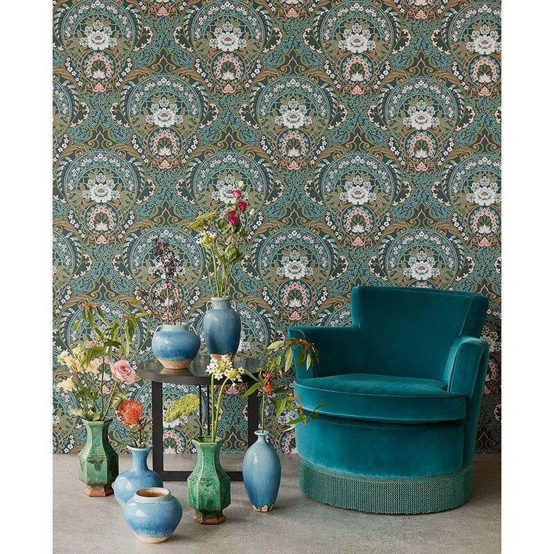 Tapete Blau, Grün Eijffinger Vliestapete (1039757)