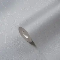 Florale Mustertapete Blau Grau - Vliestapete mit...