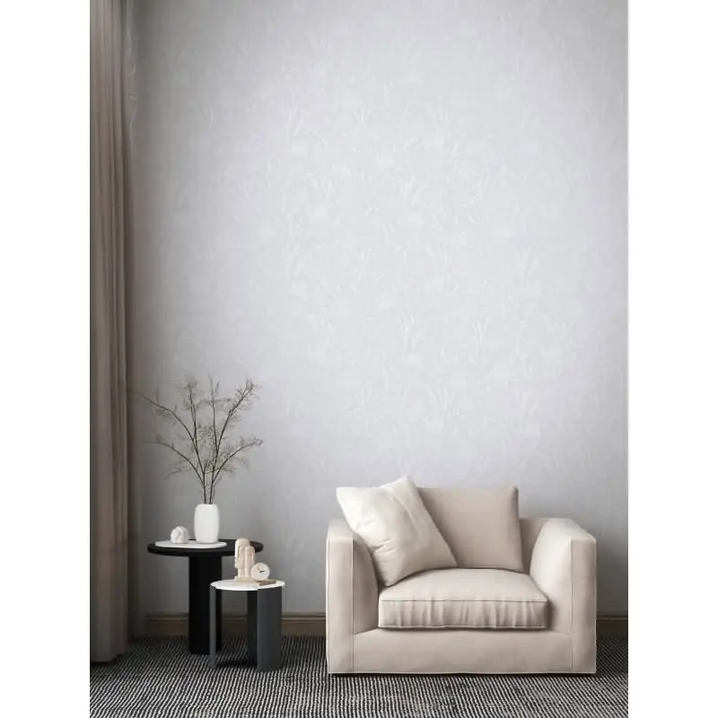 Florale Muster Tapete Rosa Weiß - Vlies Tapete mit zartem Gräsermotiv - Strukturtapete AS-Creation (KG-174520)