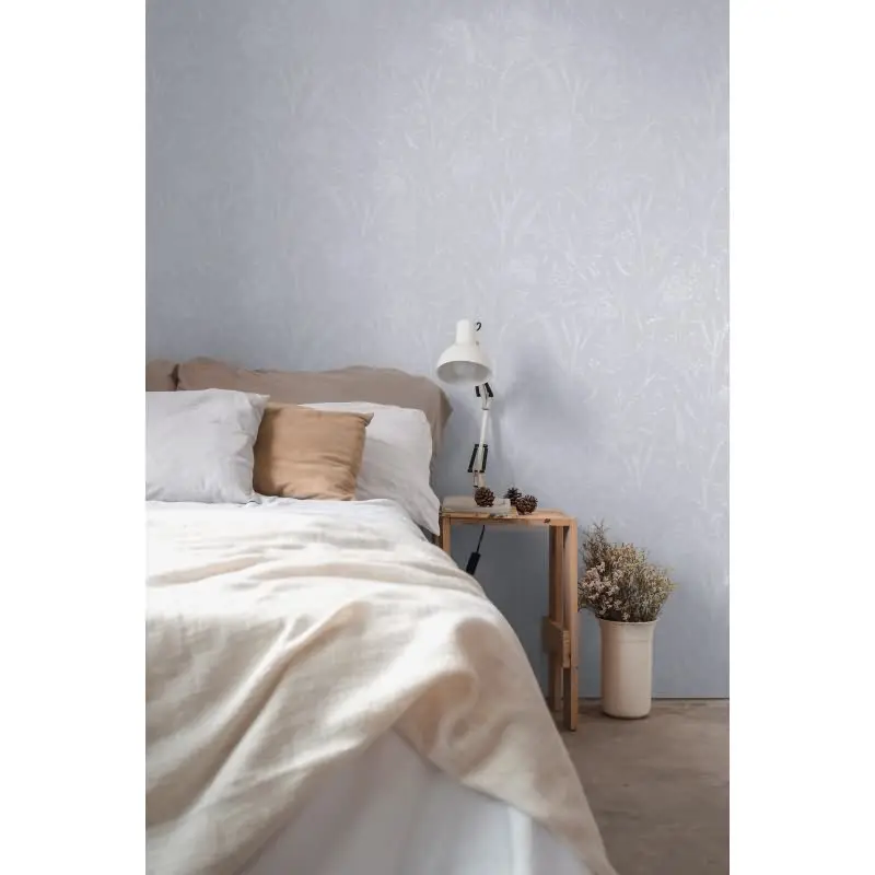 Florale Muster Tapete Rosa Weiß - Vlies Tapete mit zartem Gräsermotiv - Strukturtapete AS-Creation (KG-174520)