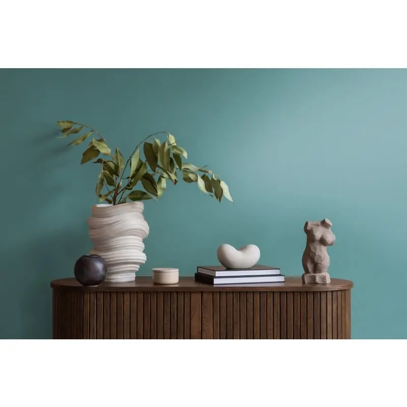 Uni Tapete mit Leinen Struktur Türkisblau - Vlies Tapete modern einfarbig AS-Creation (KG-174545)