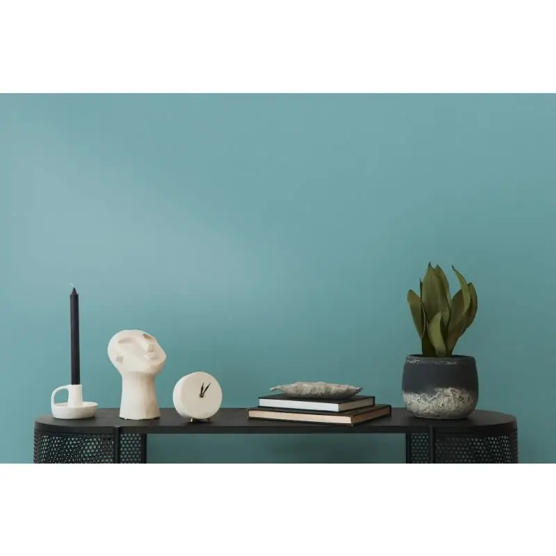 Uni Tapete mit Leinen Struktur Türkisblau - Vlies Tapete modern einfarbig AS-Creation (KG-174545)