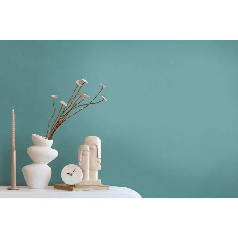 Uni Tapete mit Leinen Struktur Türkisblau - Vlies Tapete modern einfarbig AS-Creation (KG-174545)