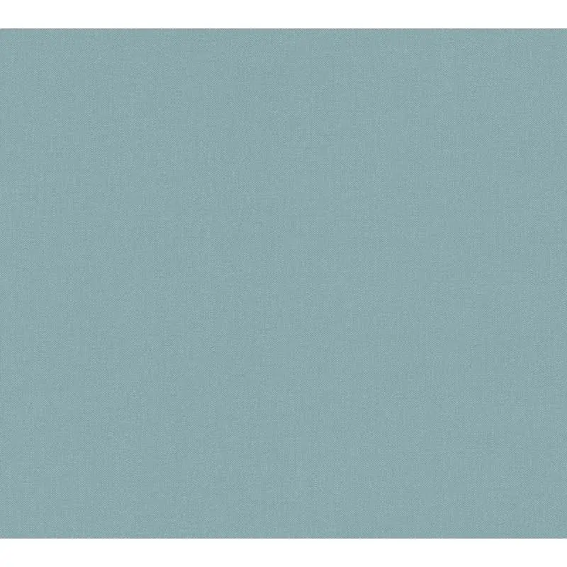 Uni Tapete mit Leinen Struktur Türkisblau - Vlies Tapete modern einfarbig AS-Creation (KG-174545)