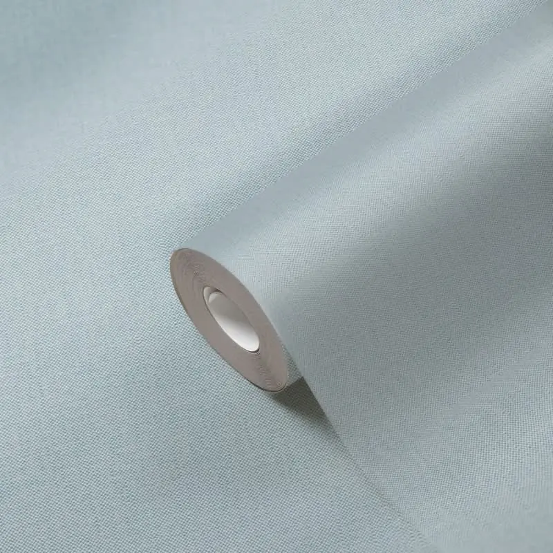 Unitapete mit Leinenstruktur Hellblau - Vliestapete modern einfarbig AS-Creation (KG-174546)