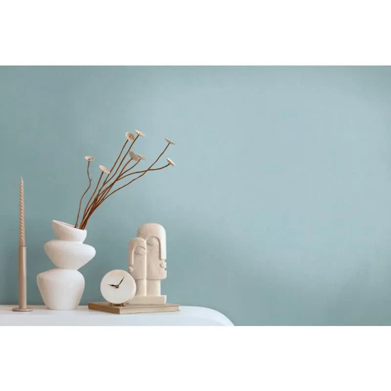 Unitapete mit Leinenstruktur Hellblau - Vliestapete modern einfarbig AS-Creation (KG-174546)