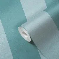 Streifen Tapete Blau T&uuml;rkis - Vlies Tapete mit...
