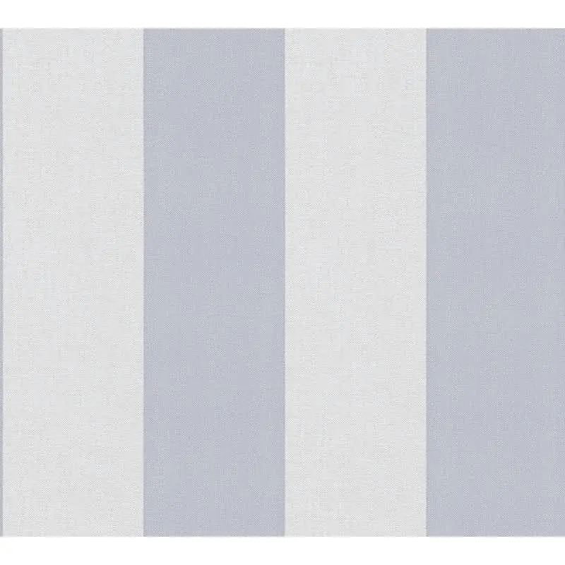 Streifentapete Grau Hellblau - Vliestapete mit Leinenstruktur modern frisch AS-Creation (KG-174550)