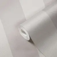 Streifentapete Beige Creme Grau - Vlies Tapete mit...