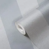 Streifentapete Blau Grau - Vlies Tapete mit...