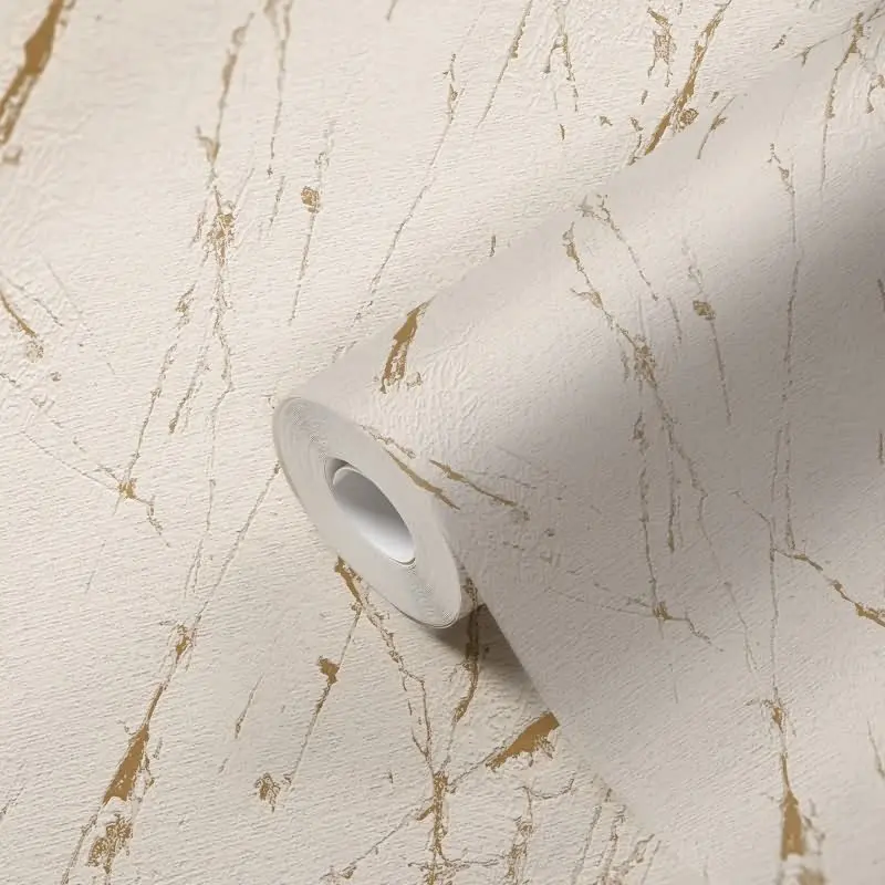 Marmoroptik-Tapete Creme Gold - Vliestapete mit Glanz - Warmer Steinlook edel AS-Creation (KG-174565)