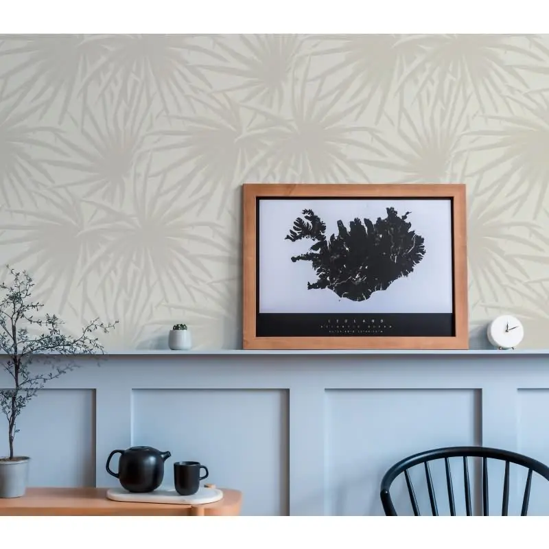 Palmen-Tapete Beige Sand - Vliestapete mit tropischem Muster - Naturdesign matt AS-Creation (KG-174566)