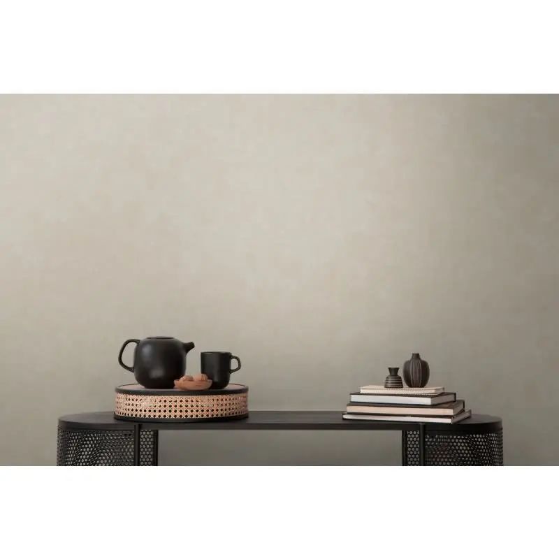 Unitapete mit Struktur Taupe Beige - Vliestapete matt - Zeitlose Wandtapete modern AS-Creation (KG-174581)