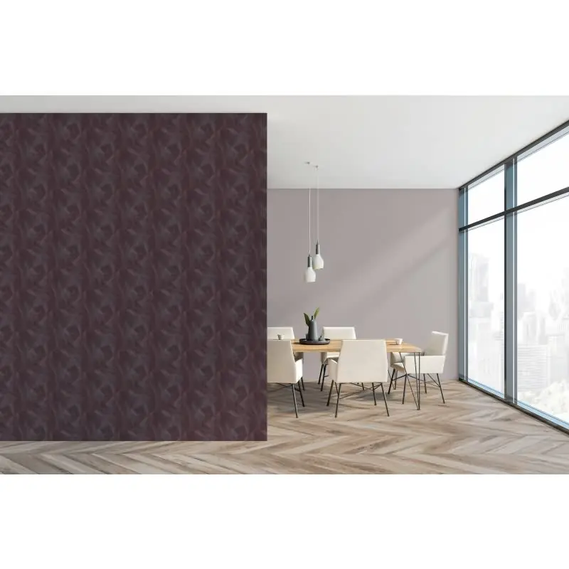 3D-Tapete Geometrisch Bordeaux Grau - Vliestapete mit Faltoptik - Mustertapete modern livingwalls (KG-174623)