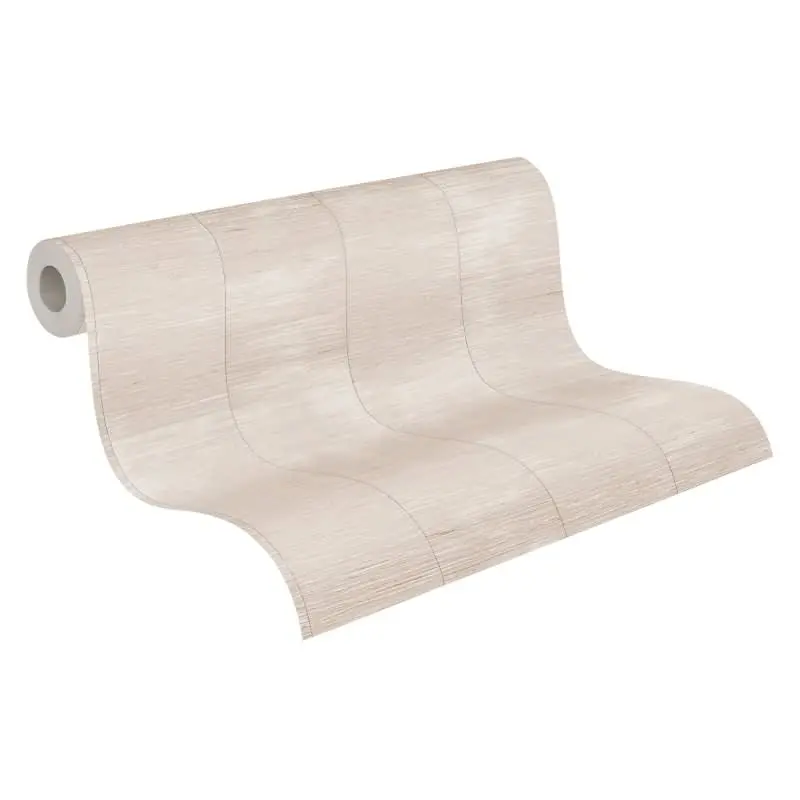Strukturtapete Leinenoptik Beige Rosé - Vliestapete dezent modern - Wandtapete livingwalls (KG-174633)
