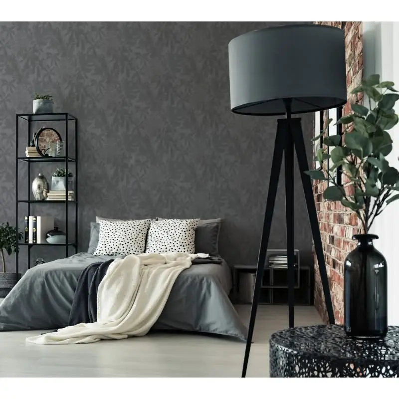 Dschungel-Tapete Dunkelblau Grau - Vliestapete mit Palmenmotiv - Mustertapete modern livingwalls (KG-174645)