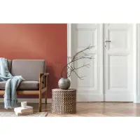 Unitapete Uni Terracotta - Einfarbige Vliestapete modern...