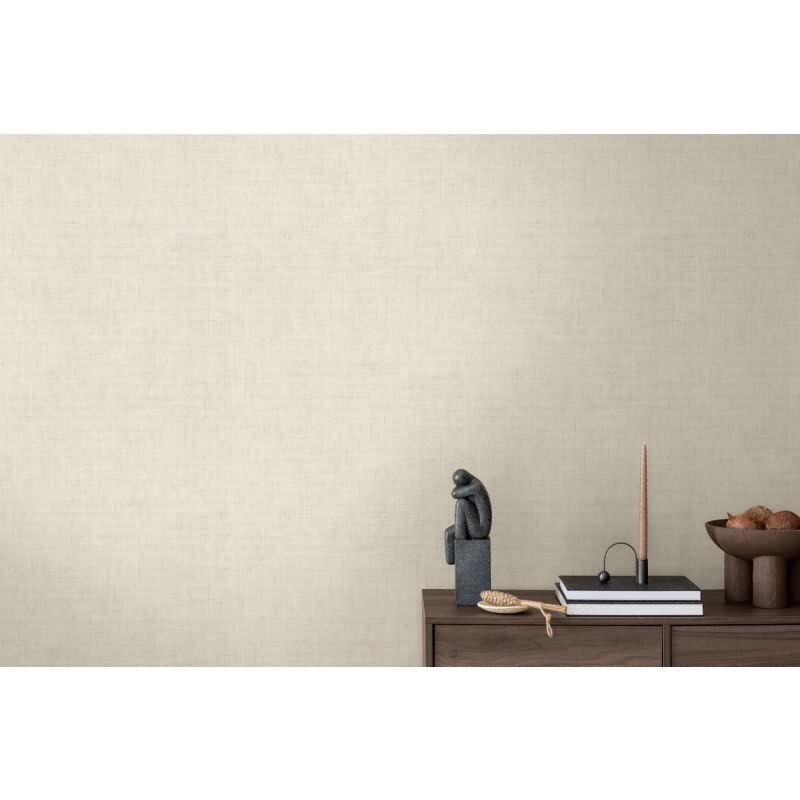 Tapete in Leinenstruktur Beige Sand - Schlichte Vliestapete Textiloptik AS-Creation (KG-174684)