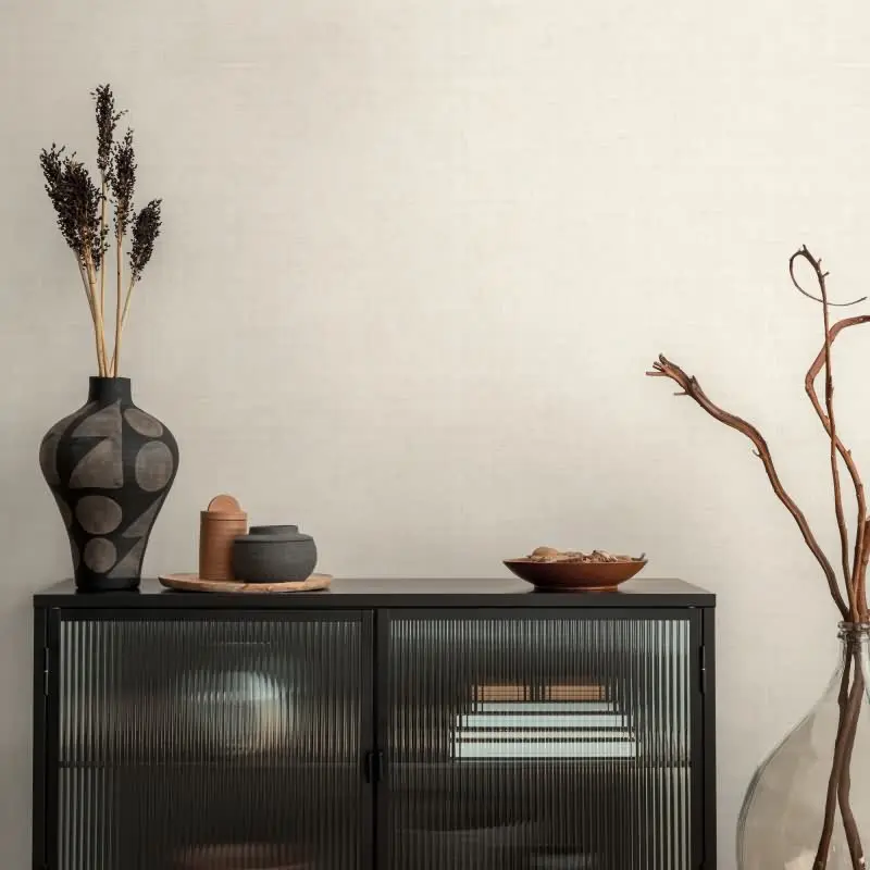 Tapete in Leinenstruktur Creme Beige - Schlichte Vliestapete modern AS-Creation (KG-174687)