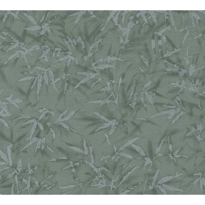 Tapete in Bambusoptik Dunkelgrün Hellgrün - Vliestapete strukturiert elegant AS-Creation (KG-174699)