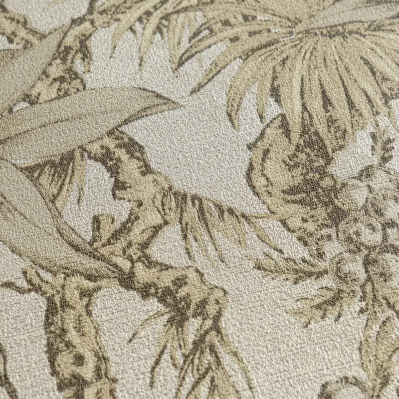 Tapete in Dschungeloptik Beige Braun - Vliestapete florales Motiv klassisch AS-Creation (KG-174704)