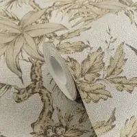 Tapete in Dschungeloptik Beige Braun - Vliestapete...