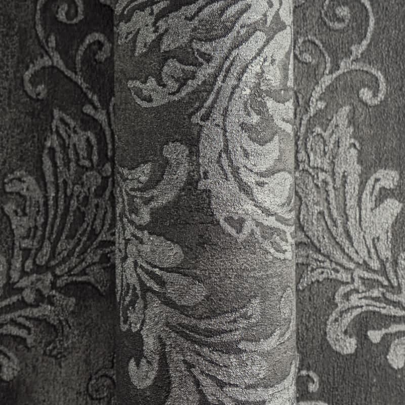 Tapete mit Barockmuster Schwarz Silber - Edle Damast-Optik modern glänzend - Vliestapete AS-Creation (KG-174714)