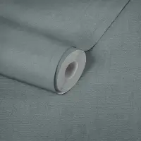 Strukturtapete in Putzoptik Mittelblau - Vliestapete matt...