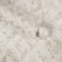 3D-Tapete geometrisch Wei&szlig; Beige - Strukturierte...