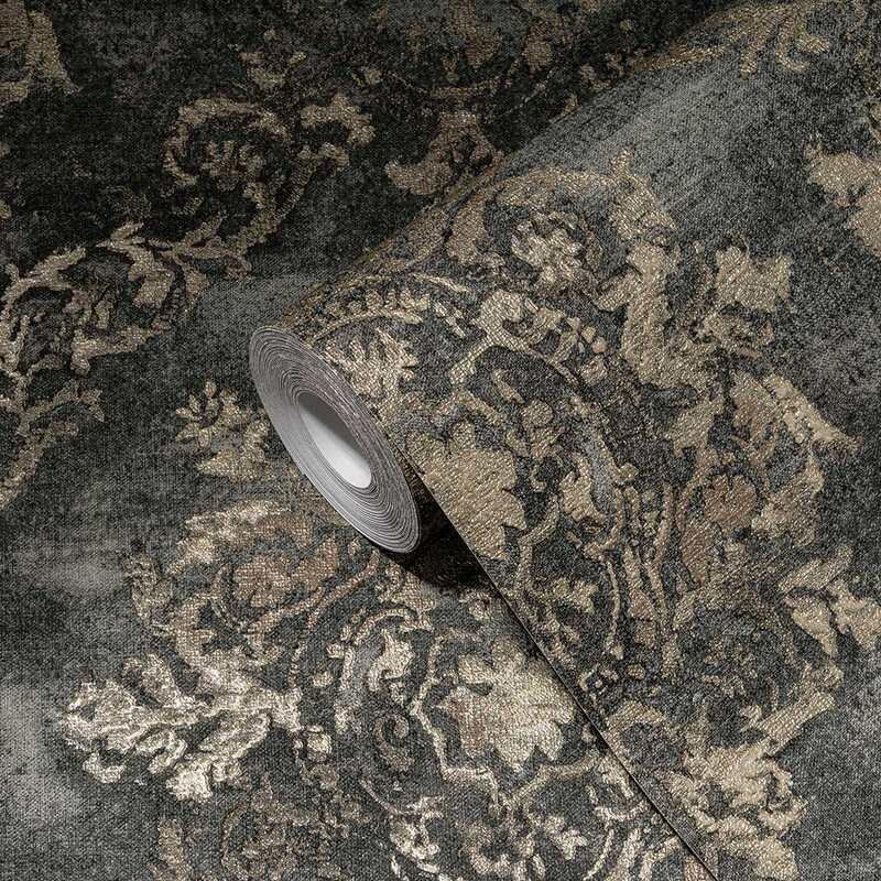 Tapete Grau, Silber, Schwarz, Anthrazit livingwalls Vliestapete (1039728)