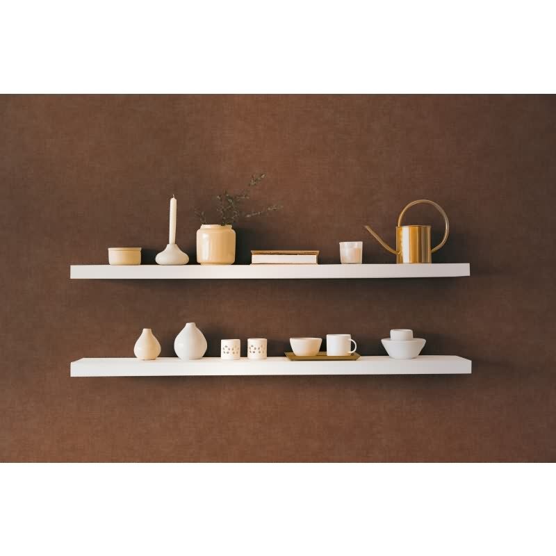 Unitapete mit Leinen-Optik Rotbraun - Einfarbige Vliestapete strukturiert livingwalls (KG-174793)