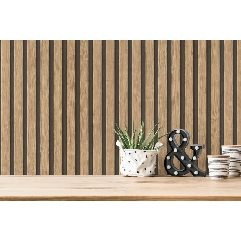 Holzoptik Tapete Brain Schwarz - 3D Vliestapete skandinavische Holzpaneele AS-Creation (KG-174794)