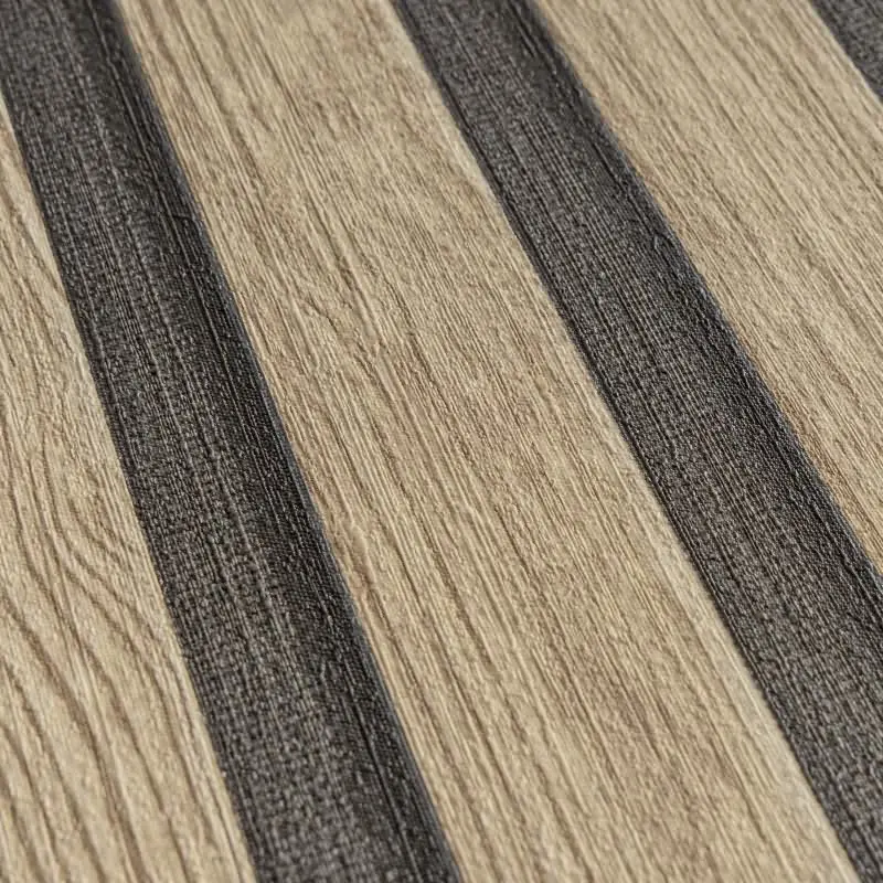 Holzoptik Tapete Brain Schwarz - 3D Vliestapete skandinavische Holzpaneele AS-Creation (KG-174794)