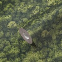 Wald-Tapete Luftaufnahme Grün - Vliestapete...
