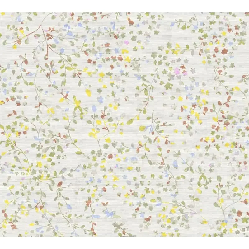 Blümchentapete Pastell Weiß - Vliestapete floral verspielt - Mustertapete Frühling AS-Creation (KG-174826)