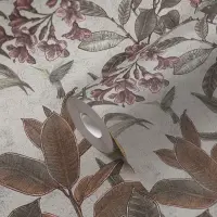 Dschungel-Tapete Kakadu Naturfarben - Vliestapete...