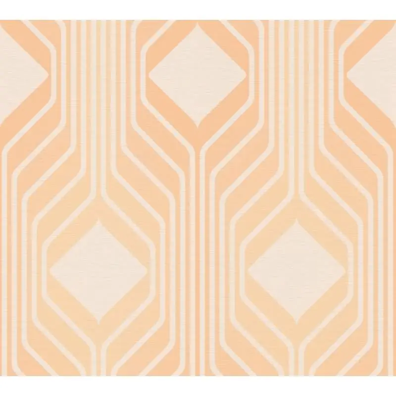 Retro-Tapete Geometrisch Apricot Creme - Mustertapete 70er Jahre - Vliestapete AS-Creation (KG-174846)