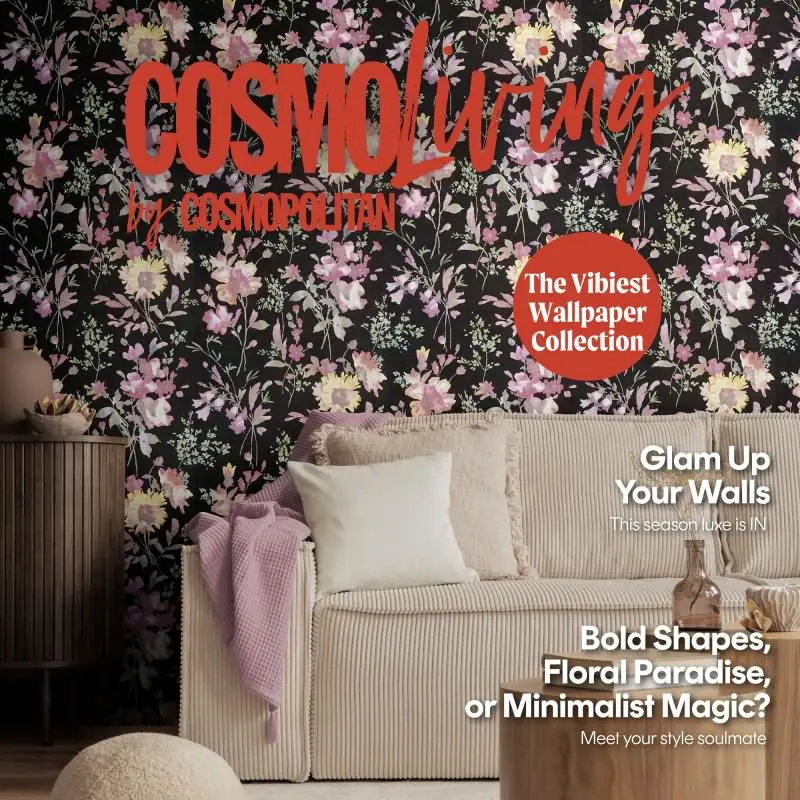 COSMOPOLITAN Vliestapete Blumen Schwarz Bunt moderne Aquarell Tapete floral Design livingwalls (KG-174885)