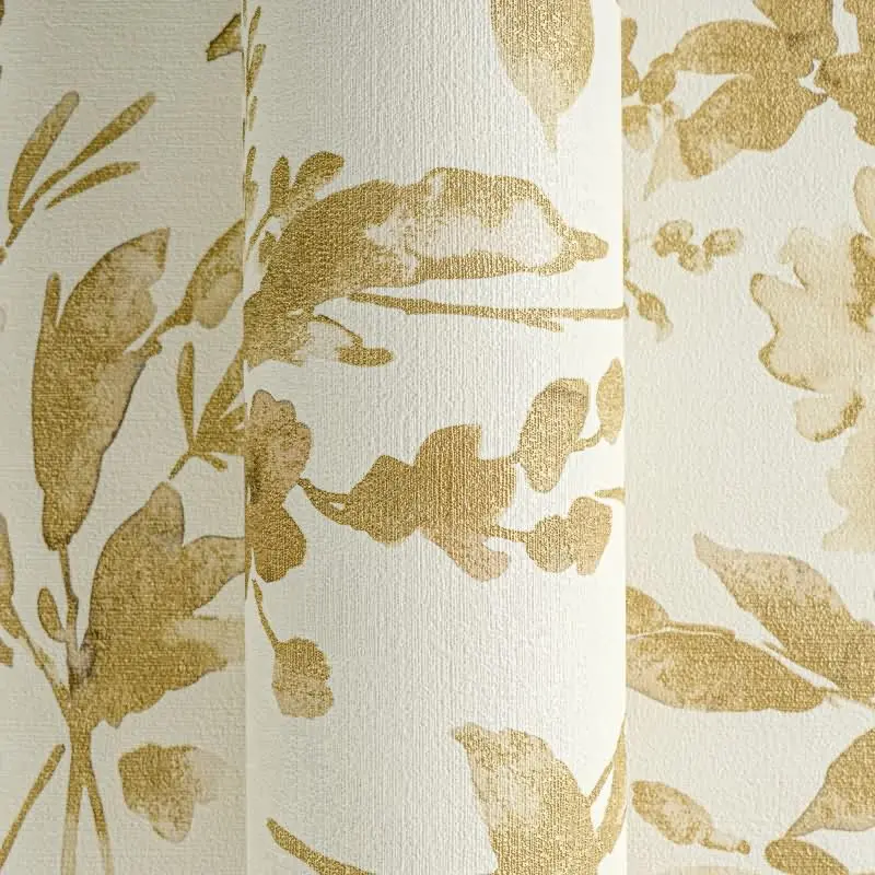 COSMOPOLITAN Vliestapete Blumen Weiß Gold moderne florale Designer Tapete livingwalls (KG-174887)
