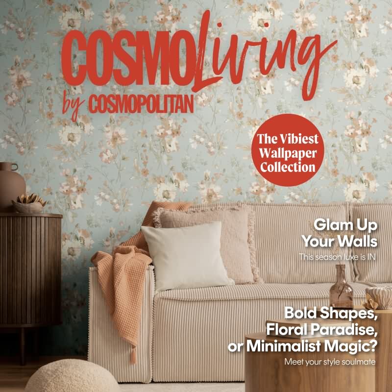 COSMOPOLITAN Vliestapete Blumen Apricot Blau Vintage Aquarell Tapete Pastell livingwalls (KG-174889)