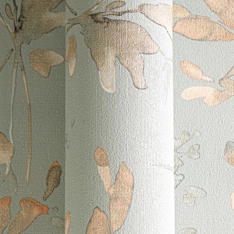 COSMOPOLITAN Vliestapete Blumen Apricot Blau Vintage Aquarell Tapete Pastell livingwalls (KG-174889)