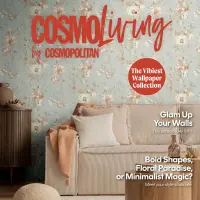 COSMOPOLITAN Vliestapete Blumen Apricot Blau Vintage...