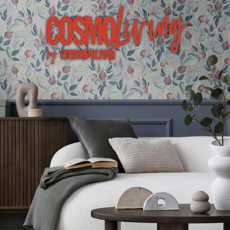 COSMOPOLITAN Vliestapete Hellblau Rosa Designer Tapete floral fürs Schlafzimmer livingwalls (KG-174890)