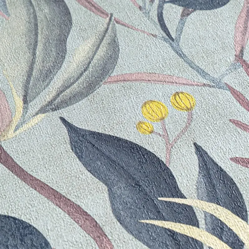 COSMOPOLITAN Vliestapete Hellblau Rosa Designer Tapete floral fürs Schlafzimmer livingwalls (KG-174890)