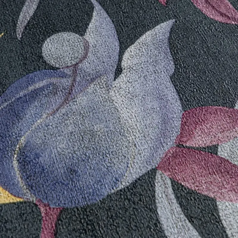 COSMOPOLITAN Vliestapete Blätter Blau Rot moderne Designer Tapete livingwalls (KG-174892)