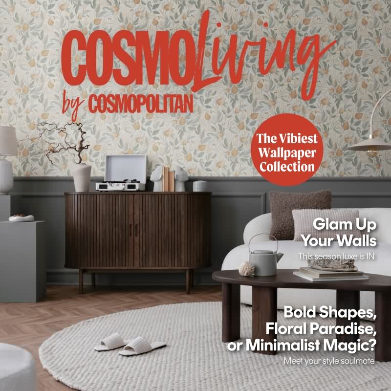 COSMOPOLITAN Vliestapete Blumen Creme Apricot Trend Tapete mit Blüten & Blättern livingwalls (KG-174893)