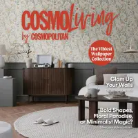 COSMOPOLITAN Vliestapete Blumen Creme Apricot Trend...