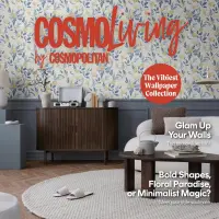 COSMOPOLITAN Vliestapete Blumentapete Wei&szlig; Blau...